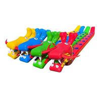 MYXJX Giochi di Team Building per Il Lavoro, IEOWY 4 Pezzi di Giochi Team Building for Lavoro, attività Gruppo all'aperto in PVC con Barca Drago Gonfiabile(7 Seats/L 5M)