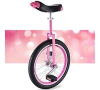 MYXJX Monociclo, Monociclo da 20/18/16 Pollici, Sedile Regolabile, Pneumatici Antiscivolo, con Robusto Supporto for riporre l'equilibrio, Ciclismo, Esercizi Fitness for Adulti(Pink,18inch)