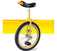 MYXJX Monociclo, Monociclo da 20/18/16 Pollici, Sedile Regolabile, Pneumatici Antiscivolo, con Robusto Supporto for riporre l'equilibrio, Ciclismo, Esercizi Fitness for Adulti(Yellow,20inch)