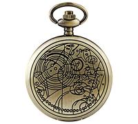MYXJX orologio da tasca, Orologio da tasca con cassa al quarzo, quadrante completo Hunter e catena, pendente retrò da uomo