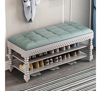 MYXJX panca per scarpe, Con seduta in pelle, cassettiere portaoggetti, scarpiera for ingresso, mobili decorativi for ingresso, camera da letto, soggiorno, carico massimo 440 libbre(Grey,100x30x48cm)