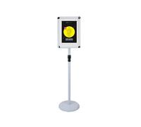 MYXJX Supporto per cartelli, supporto regolabile per poster con piedistallo resistente per visualizzazione verticale orizzontale, supporto per cartelli, poster 24 x 32,7 cm bianco (bianco, 24 x 32,7