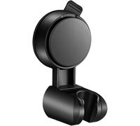 MYXJX Supporto per soffione Doccia, 1 Supporto for Bacchetta Doccia con Angolo Regolabile e Ventosa Rimovibile(Black)