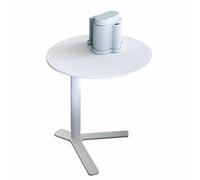 MYXJX tavolino, Comodino da tavolo rotondo for camera da letto, mini tavolo ad angolo, negozio di tè al latte/negozio di dolci/tavolino da bar(White,40x70cm)
