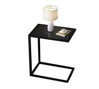 MYXJX tavolino, Tavolino da divano letto in vetro temperato + ferro battuto, facile da pulire(50X30X70CM)