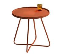 MYXJX tavolino, Tavolo ad angolo di lusso leggero/tavolino rotondo, mini comodino for camera da letto, tavolino da caffè multifunzionale(Orange,37X45CM)