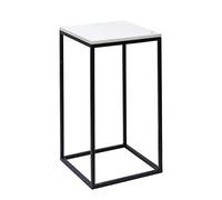 MYXJX tavolino, Tavolo angolare/tavolo quadrato con posti a sedere in stile nordico in ferro, supporto for fiori/mensola multifunzionale(Black,30x30x54cm)