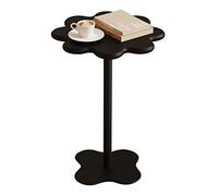 MYXJX tavolino, Tavolo rotondo da balcone con staffa in ferro, tavolo angolare da terrazza/tavolino da tè pomeridiano, mensola sul comodino(Matt Black,H55CM)