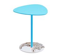 MYXJX tavolino, Tavolo triangolare in ferro, tavolo da tè al latte/tavolino da bar, camera da letto/tavolino for piccola casa(Blue,40x55cm)