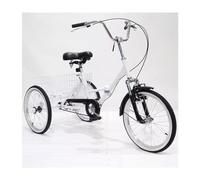 MYXJX Triciclo per Adulti, Triciclo Pieghevole for Adulti, Triciclo Cruiser a 3 Ruote, Triciclo da 20 Pollici con Comoda Sella in Pelle, Triciclo Cargo for Lo Shopping Sportivo all'aperto