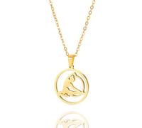 MYYCYCV Ciondolo collana Hula Hoop Ginnastica Ciondolo Ginnastica Donna Azione Collana Moda Ginnasta Regalo di Compleanno regalo