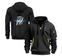 MYYLY Felpa con Cappuccio e Cerniera da Uomo per MV Agusta, Stampa Primaverile, Patchwork, con Cappuccio, a Maniche Lunghe, con Cerniera, Giacca Casual, con Cappuccio, Autunno,E-L