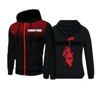 MYYLY Felpe con Cappuccio da Uomo 2024 per Linkin Park Felpa con Cappuccio a Maniche Lunghe Pullover Casual con Coulisse Top per Linkin Park Giacca con Cerniera Felpa,H-M
