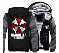 MYYLY Giacca Invernale da Uomo con Cappuccio Termico Spesso per Resident/Evil, con Cerniera Intera, in Pile, con Cappuccio, a Maniche Lunghe, Casual, Morbido e Caldo, con Cappuccio,D-M