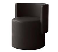 MYYMKJYXGS 360° Swivel Vanity Chair with Backrest - PU Leather Makeup Stool for Dressing Table, Bedroom, Bathroom & Entryway - Adjustable Height Comfortable Beauty Chair(Black)