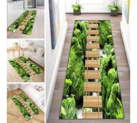 MYYNLI Tappeto/passatoia per corridoio, antiscivolo, 50 x 100 cm, motivo erba 3D, lavabile, al metro, per camera da letto, corridoio, lunghezza personalizzabile, larghezza 40-120 cm