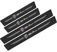 MYYULONG 4 Pezzi Battitacco Fibra Carbonio per Alfa Romeo Spider Giulia Giulietta 147 159 4c 8c Mito GTV, Battitacco Adesivi Soglie Porte AntiGraffio Benvenuto Pedaliera Styling Accessori