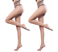 MYZCYBFC Collant trasparenti elastici antigraffio da donna, calze elastiche magiche, collant color pelle, calze nere (2 pieces_gray)