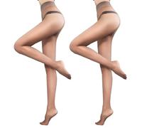 MYZCYBFC Collant trasparenti elastici antigraffio da donna, calze elastiche magiche, collant color pelle, calze nere (2 pieces_coffee)