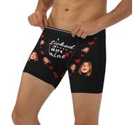 MYZQIFF I Licked It So It's Mine Personnalisé Saint Valentin Photo Culotte, Personnalisé Fun Boxer Sous - vêtements Cadeau pour Les Hommes
