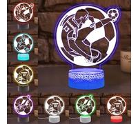 MYZQIFF Nome personalizzato Luce notturna di calcio, luce a LED personalizzata 16 colori 3D calciatore lampada decorazione della stanza Natale compleanno palle da calcio regali per gli uomini