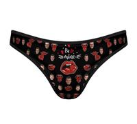 MYZQIFF Personalizzato G-String Thongs Viso Personalizzato Biancheria Intima delle Donne Brief Panties con Foto San Valentino
