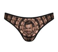 MYZQIFF Personalizzato G-String Thongs Viso Personalizzato Biancheria Intima delle Donne Brief Panties con Foto San Valentino
