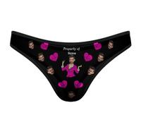 MYZQIFF Personalizzato G-String Thongs Viso Personalizzato Biancheria Intima delle Donne Brief Panties con Foto San Valentino