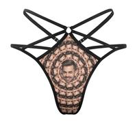 MYZQIFF Personalizzato G-String Thongs Viso Personalizzato Biancheria Intima delle Donne Brief Panties con Foto San Valentino