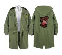 Myzter Chains-aw Man Trench, Elegante Invernale Trench, Trench per Primaverile Autunnale, Peacoat(Green3,L)