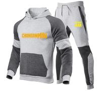 Myzter Chains-aw Man Uomo Tuta Da Ginnastica, Sportiva Set Pullover Felpa, Pantaloni 2 Pezzi Tute(Multi 3,XL)