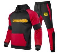 Myzter Chains-aw Man Uomo Tuta Da Ginnastica, Sportiva Set Pullover Felpa, Pantaloni 2 Pezzi Tute(Multi 1,L)