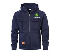 Myzter Felpe Uomo con Zip Jo-hn Dee, Giubbotto Felpa con Zip, Felpa Slim Fit Adatta per Tutti Giorni, Sport, Club, Felpa(NavyBlue,M)