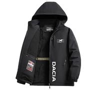Myzter Jacket Uomo Zip Da.ci-a, Giacca con Cappuccio Calda Antivento, Cardigan Colori a Contrasto, per Sportivo(Black,XL)