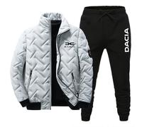 Myzter Tuta Uomo Da.ci-a, Elegante Completo Tracksuit, Completa Felpa Con Cappuccio(Gray,L)