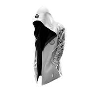 MYZTTZR Cardigan da Uomo con Cappuccio Viking 3D Tattoo Print Fenrir Wolf Celtic Knot Retro Fashion Valhalla Medieval,Fenrir Wolf,XXL