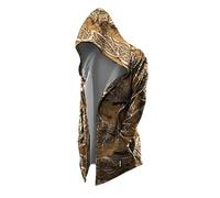 MYZTTZR Cardigan da Uomo con Cappuccio Viking 3D Tattoo Print Fenrir Wolf Celtic Knot Retro Fashion Valhalla Medieval,Norse Mythology,S