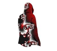MYZTTZR Mitologia Nordica 3D Cardigan con Cappuccio da Uomo Vichingo Tatuaggio Stampa Fenrir Odino Corvo Vintage Moda Autunno Giacca Medievale Regalo,Cosplay,5XL