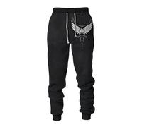 MYZTTZR Mitologia Nordica 3D Stampato Pantaloni Sportivi da Uomo Vichingo retrò Tatuaggio Nodo Celtico Cosplay Corvo di Odino Valhalla Medievale,Valhalla,M