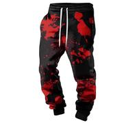 MYZTTZR Mitologia Nordica Pantaloni da Uomo Pantaloni Vichingo 3D Stampato Tatuaggio Odino Corvo Teschio retrò personalità Pantaloni Sportivi da Donna,Mediaeval,L