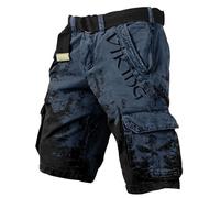 MYZTTZR Vichingo Uomo Estate Pantaloncini Mitologia Nordica 3D Tattoo Stampa retrò Moda Trend Donna Felpe Valhalla Regalo,Viking Dark Blue,S