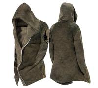 MYZTTZR Viking 3D Fleece-Lined Thermal Zipper Hoodie for Men Nordic Mythology Tattoo Vintage Casual Thickened Sweatshirt for Fall/Winter,Norse Mythology,S