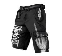 MYZTTZR Viking 3D Summer Shorts per Uomo Mitologia Nordica Tatuaggio Fenrir Odino Albero del Mondo retrò Moda Pantaloncini da Spiaggia,Norse Mythology,L