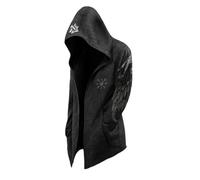 MYZTTZR Viking Cardigan con Cappuccio da Uomo Mitologia Norrena Tatuaggio 3D Odino Autunno Giacca Valhalla Regalo,Norse Mythology,S