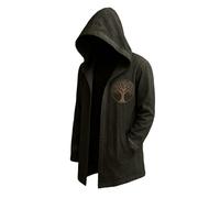 MYZTTZR Viking Lunghezza Media da Uomo Cardigan con Cappuccio/Mitologia Norrena Yggdrasil 3D Tatuaggio Stampa retrò Moda TendenzaValhalla,Celtic Knot,XL