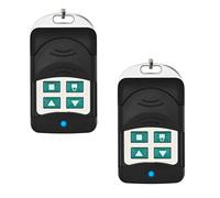 MYZWEL 2 Pezzi Telecomando Cancello Universale 433,92 MHz, Radiocomando per Garage a 2 Canali, Duplicatore di Codice Compatibile con, Apricancello Portatile con Portachiavi, Nero