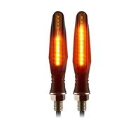 Myzzo Indicatori di direzione per motociclette Indicatore di direzione per moto per luce segnalazione per relè 335SMD lampeggiante Lampeggiante universale M10 Bullone(2PCS)