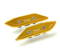 MZ-STORE Motocicli CNC Alluminio Parabrezza Specchio Retrovisore Staffa Foro Coperchio Morsetto per TMAX T-MAX 530 2012 2013 2014 2015 2016 2017-Oro