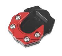 MZ-STORE Motociclo CNC Alluminio Cavalletto Laterale Ingrandisci per GTS GTV 250 300 2013-2023-Nero+Ross