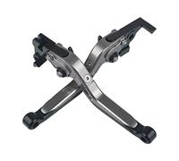 MZ-STORE Motociclo Regolabile Leva della Frizione del Freno CNC Alluminio per MT07 MT 07 MT-07 2014-2020-Grigio+Nero
